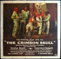 2a0549 CRIMSON SKULL linen 6sh 1921 great art of Anita Bush & Chenault tortured by masked bad guys!