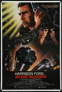 2a0844 BLADE RUNNER linen NSS style 1sh 1982 Ridley Scott sci-fi classic, Alvin art of Harrison Ford!