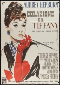 2b0018 BREAKFAST AT TIFFANY'S 39x55 Italian commercial poster 2000s Nistri art of Audrey Hepburn!