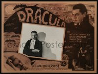 2b0042 DRACULA Mexican LC R1990s cool portrait of vampire Bela Lugosi with spider web shadow!