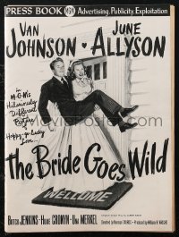 2b0069 BRIDE GOES WILD pressbook 1948 Van Johnson marries June Allyson, sexy Arlene Dahl, very rare!