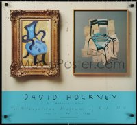 2c0056 DAVID HOCKNEY: A RETROSPECTIVE 26x28 museum/art exhibition 1988 cool art!