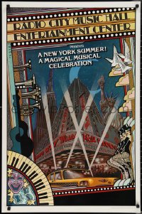 2c0047 NEW YORK SUMMER 25x38 stage poster 1979 wonderful Byrd art of Radio City Music Hall!