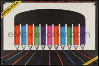 2c0075 POSTER EXHIBITION 23x34 Russian museum/art exhibition 1980 several colored pencils in a row!