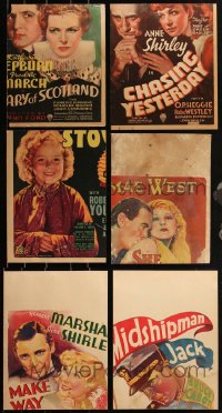 2d0055 LOT OF 6 HEAVILY TRIMMED WINDOW CARDS 1930s great images that need rescued!