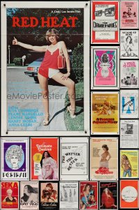 2d0021 LOT OF 29 TRI-FOLDED SEXPLOITATION ONE-SHEETS 1970s-1980s sexy images with some nudity!