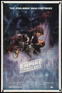 2f0749 EMPIRE STRIKES BACK studio style 1sh 1980 classic Gone With The Wind style art by Kastel!