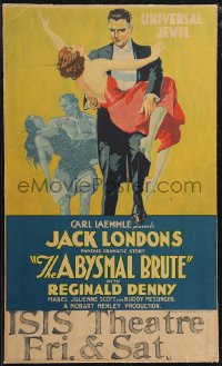 2f0023 ABYSMAL BRUTE WC 1923 Jack London, art of boxer Reginald Denny with Mabel Scott, ultra rare!