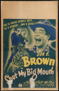 2f0036 SHUT MY BIG MOUTH WC 1942 Joe E. Brown on double duty as cowboy & in drag as cutie, rare!