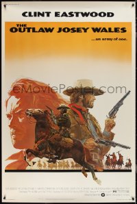 2g0101 OUTLAW JOSEY WALES 40x60 1976 Eastwood is an army of one, best montage art by Roy Andersen!
