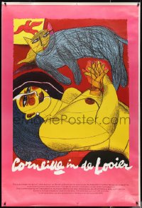 2g0016 CORNEILLE IN DE LOOIER 47x69 Belgian museum/art exhibition 1988 woman & cat art by Corneille!