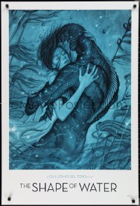 2g0534 SHAPE OF WATER heavy stock 27x40 special poster 2017 Guillermo del Toro, best James Jean art!