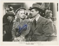2h0645 ALICE FAYE signed 8x10.25 still 1945 great close up with Dana Andrews in Fallen Angel