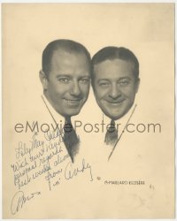 2h0648 AMOS 'n' ANDY signed deluxe 8x10 radio still 1930s by Charles Correll AND Freeman Gosden!
