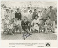 2h0651 ANGELA LANSBURY signed 8x9.75 still 1978 seated with Ustinov & top cast in Death on the Nile!