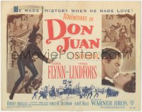 2h0368 ADVENTURES OF DON JUAN signed TC 1949 by director Vincent Sherman, cool images of Errol Flynn!