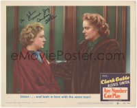 2h0399 ANY NUMBER CAN PLAY signed LC #8 1949 by Audrey Totter, who c/u with sister Alexis Smith!
