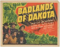 2h0371 BADLANDS OF DAKOTA signed TC 1941 by BOTH Robert Stack AND Ann Rutherford!
