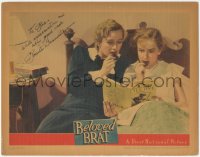 2h0406 BELOVED BRAT signed LC 1938 by Bonita Granville, reading detective story w/Dolores Costello!
