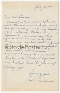 2h0033 ESTHER WILLIAMS signed letter 1942 to famed columnist Louella Parsons, entirely handwritten!