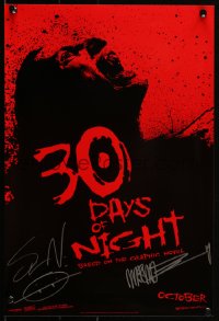 2h0140 30 DAYS OF NIGHT signed mini poster 2009 by BOTH David Slade AND writer Steve Niles!