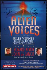 2h0205 ALIEN VOICES signed 16x24 special poster 1990s by Nimoy AND de Lancie, Journey to the Center of the Earth