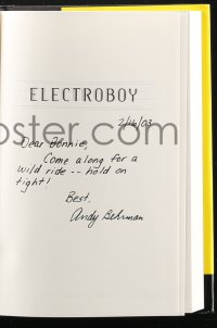 2h0216 ANDY BEHRMAN signed hardcover book 2002 his biography Electroboy: A Memoir of Mania!