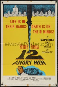 2j0939 12 ANGRY MEN 1sh 1957 Henry Fonda, Sidney Lumet jury classic, life is in their hands