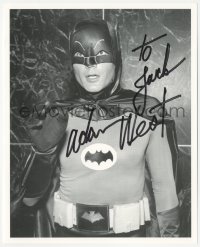 2j0170 ADAM WEST signed 8x10 REPRO photo 2002 great close portrait in the Batman costume!