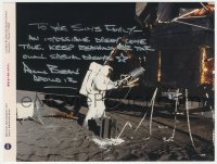 2j0103 ALAN BEAN signed color 8x10 REPRO photo 1990s 4th astronaut on moon with long inscription!