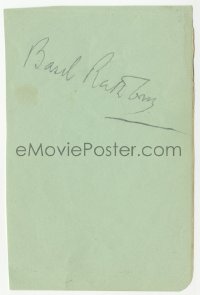 2j0056 BASIL RATHBONE signed 4x6 album page 1930s it can be framed with an original or repro still!