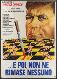 2j0599 AND THEN THERE WERE NONE Italian 2p 1974 Spagnoli art of Oliver Reed over chessboard war!