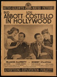 2j0638 ABBOTT & COSTELLO IN HOLLYWOOD pressbook 1945 great image of Bud & Lou + two sexy ladies!