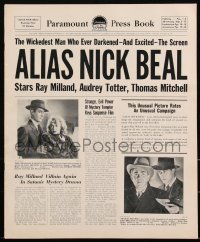 2j0642 ALIAS NICK BEAL pressbook 1949 Thomas Mitchell makes Faustian deal with Ray Milland!