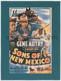2j0028 GENE AUTRY signed 11x14 REPRO poster photo 1980s great one-sheet image from Sons of New Mexico!