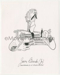 2j0051 JASON ROBARDS JR. signed 8x10 art print 1980s great caricature art by Al Hirschfeld!