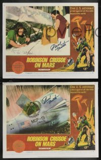 2j0035 ROBINSON CRUSOE ON MARS signed 6 11x14 REPRO LC photos 1980s by Paul Mantee & Victor Lundin!