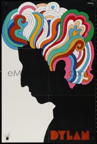 2k0084 DYLAN 22x33 music poster 1967 colorful silhouette art of Bob by Milton Glaser!