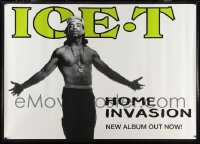 2m0004 LOT OF 6 UNFOLDED ICE-T HOME INVASION MUSIC POSTERS 1993 shirtless portrait of the rapper!