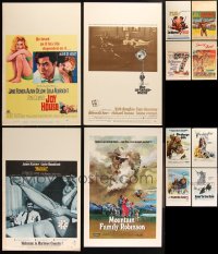2m0033 LOT OF 12 UNFOLDED & FORMERLY FOLDED WINDOW CARDS 1950s-1970s a variety of movie images!