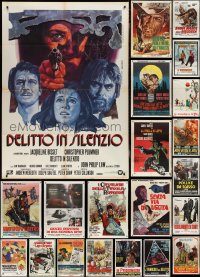 2m0069 LOT OF 24 FOLDED ITALIAN ONE-PANELS 1960s-1970s great images from a varietiy of movies!