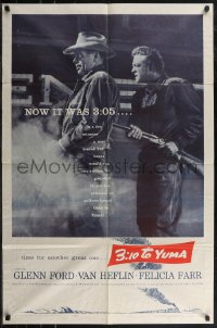 2p0660 3:10 TO YUMA 1sh 1957 Glenn Ford, Van Heflin, Felicia Farr, from Elmore Leonard's story!