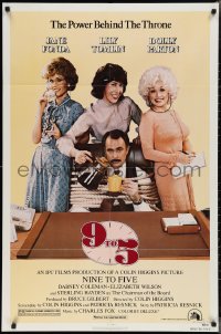2p0662 9 TO 5 1sh 1980 Dolly Parton, Jane Fonda & Lily Tomlin w/tied up Dabney Coleman!
