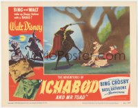 2p1171 ADVENTURES OF ICHABOD & MISTER TOAD LC #4 1949 best c/u of headless horseman scaring Ichabod