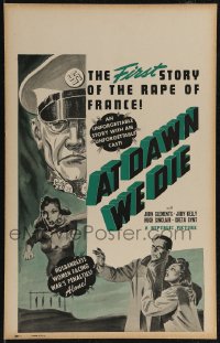 2p0017 AT DAWN WE DIE WC 1943 husbandless women in the first story of the Nazi rape of France!