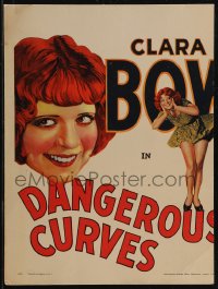 2p0036 DANGEROUS CURVES WC 1929 great art of sexy Clara Bow close up & full-length, ultra rare!
