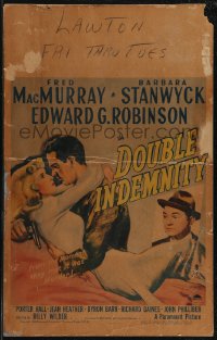 2p0039 DOUBLE INDEMNITY WC 1944 Billy Wilder classic, Stanwyck, MacMurray, Robinson, beyond rare!