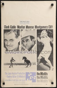 2p0075 MISFITS WC 1961 sexy Marilyn Monroe, Clark Gable, Montgomery Clift, John Huston!