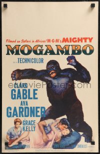 2p0076 MOGAMBO WC 1953 Clark Gable, Grace Kelly & Ava Gardner in Africa, great art with giant ape!