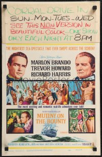 2p0079 MUTINY ON THE BOUNTY WC 1962 Marlon Brando as Fletcher Christian, Trevor Howard, Harris!